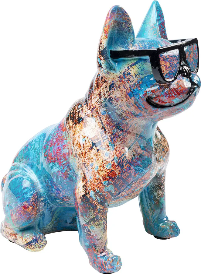 Figurka dekoracyjna DOG OF SUNGLASS - multikolor