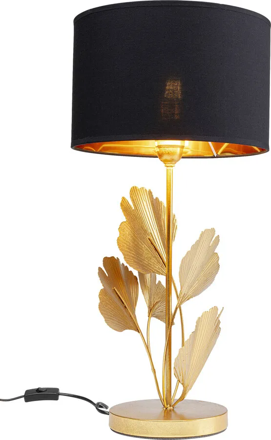 Lampa stołowa FLORES - złoty/czarny