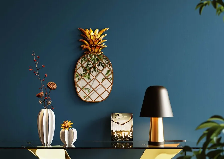 Dekoracja ścienna PINA MIRROR 26x50 - lustrzany/złoty
