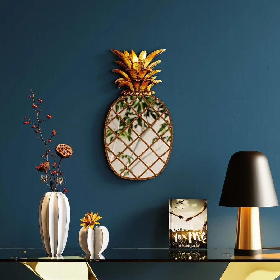 Dekoracja ścienna PINA MIRROR 26x50 - lustrzany/złoty