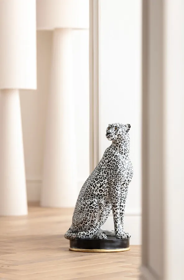 Figurka dekoracyjna CHEETAH - beżowy/czarny