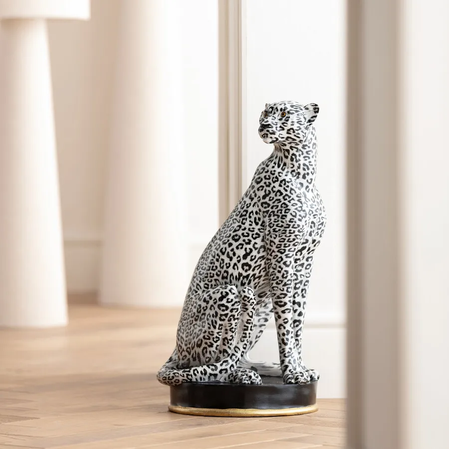Figurka dekoracyjna CHEETAH - beżowy/czarny