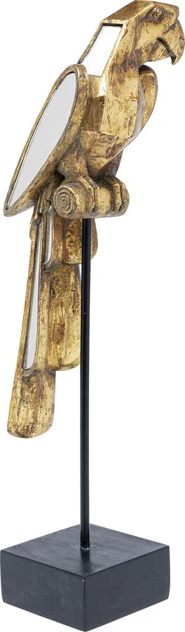 Figurka dekoracyjna MIRRORED PARROT - złoty