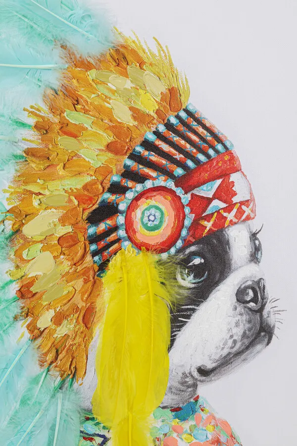 Obraz na płótnie HEADDRESS DOG 80x80