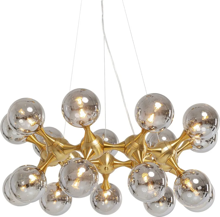 Lampa wisząca ATOMIC 74 - dymiony/złoty