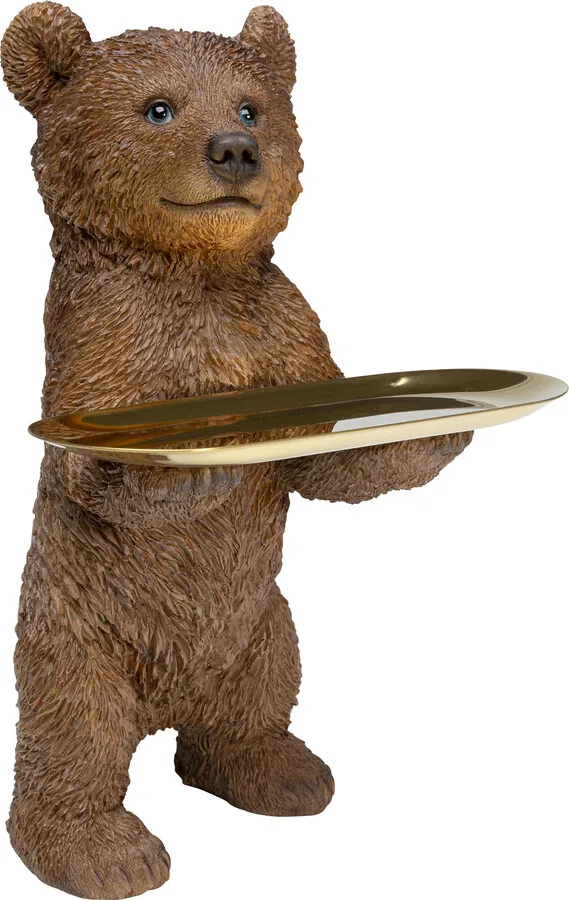 Figurka dekoracyjna z tacką BUTLER STANDING BEAR 35
