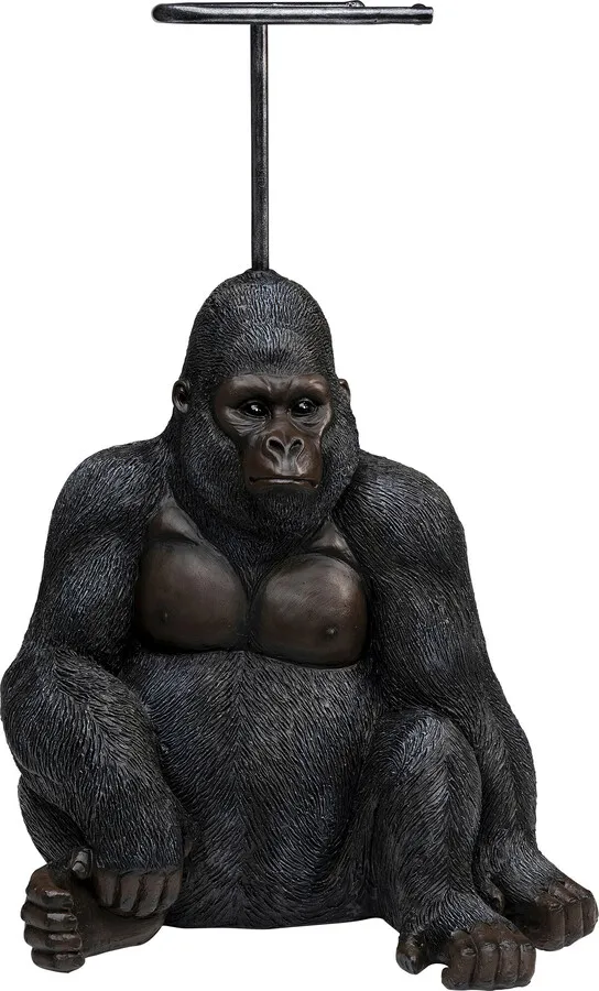 Stojak na papier toaletowy SITTING MONKEY GORILLA - czarny
