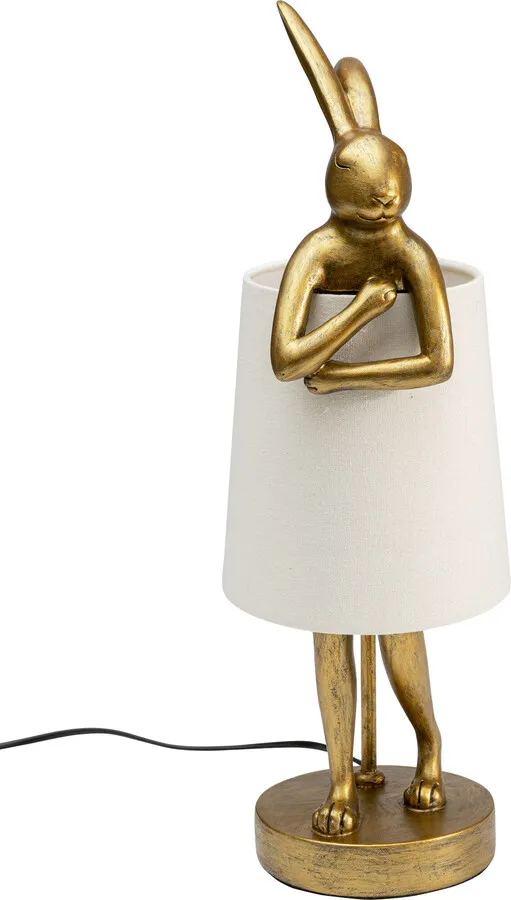 Lampa stołowa ANIMAL RABBIT 50 - złoty/biały