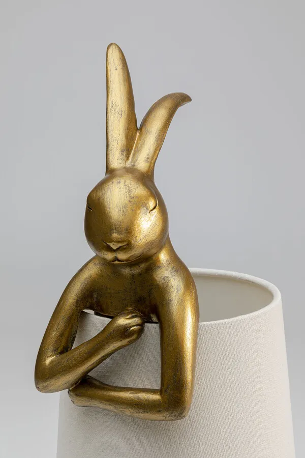 Lampa stołowa ANIMAL RABBIT 50 - złoty/biały