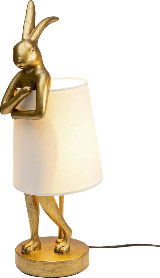 Lampa stołowa ANIMAL RABBIT 50 - złoty/biały