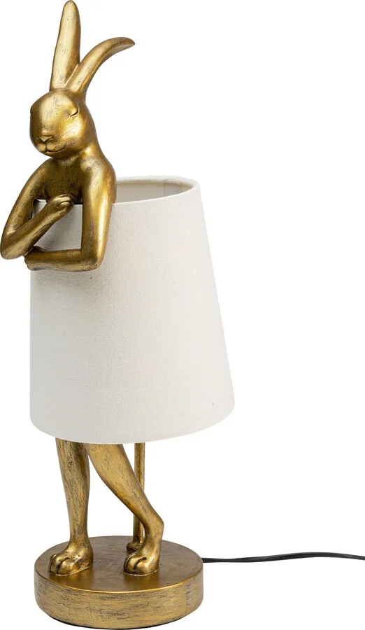 Lampa stołowa ANIMAL RABBIT 50 - złoty/biały
