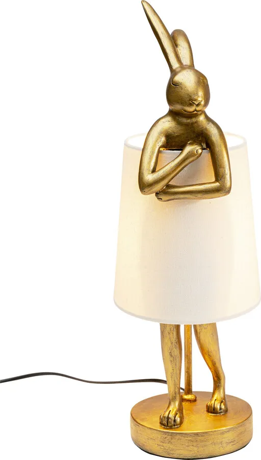 Lampa stołowa ANIMAL RABBIT 50 - złoty/biały