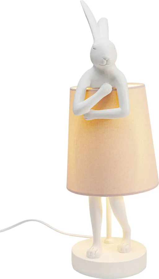 Lampa stołowa ANIMAL RABBIT 50 - biały/różowy