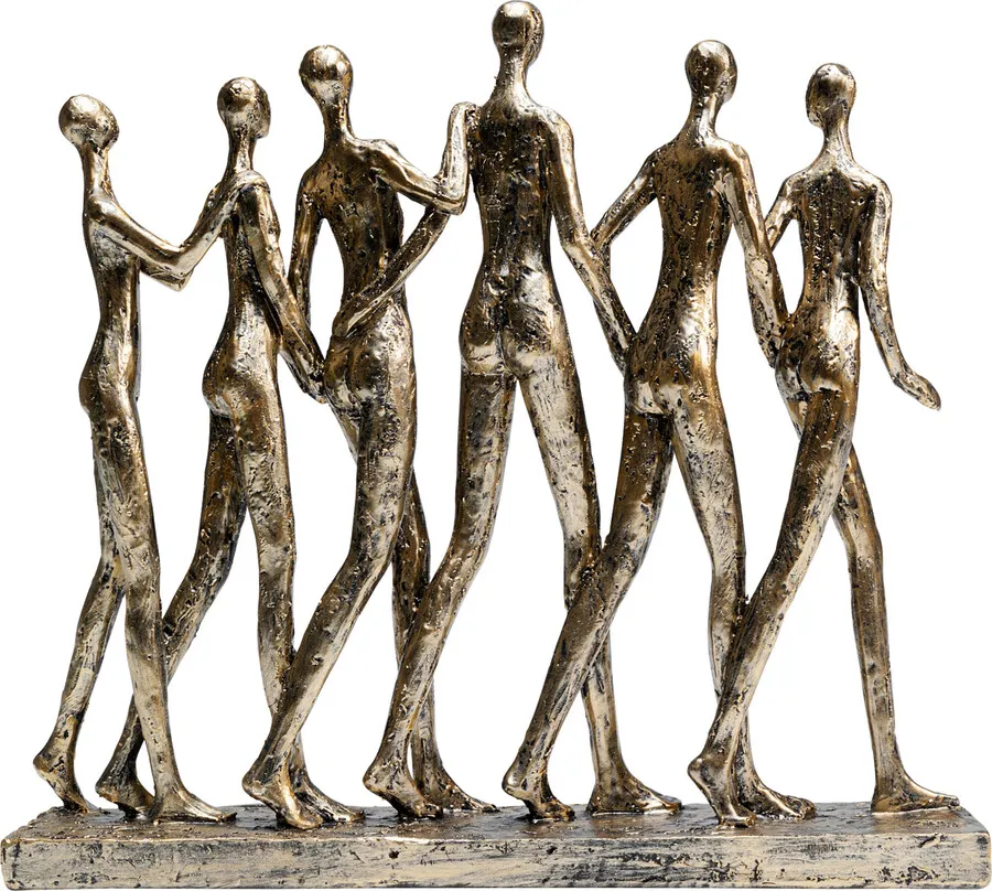 Figurka dekoracyjna HAND IN HAND 27 - antyczny złoty