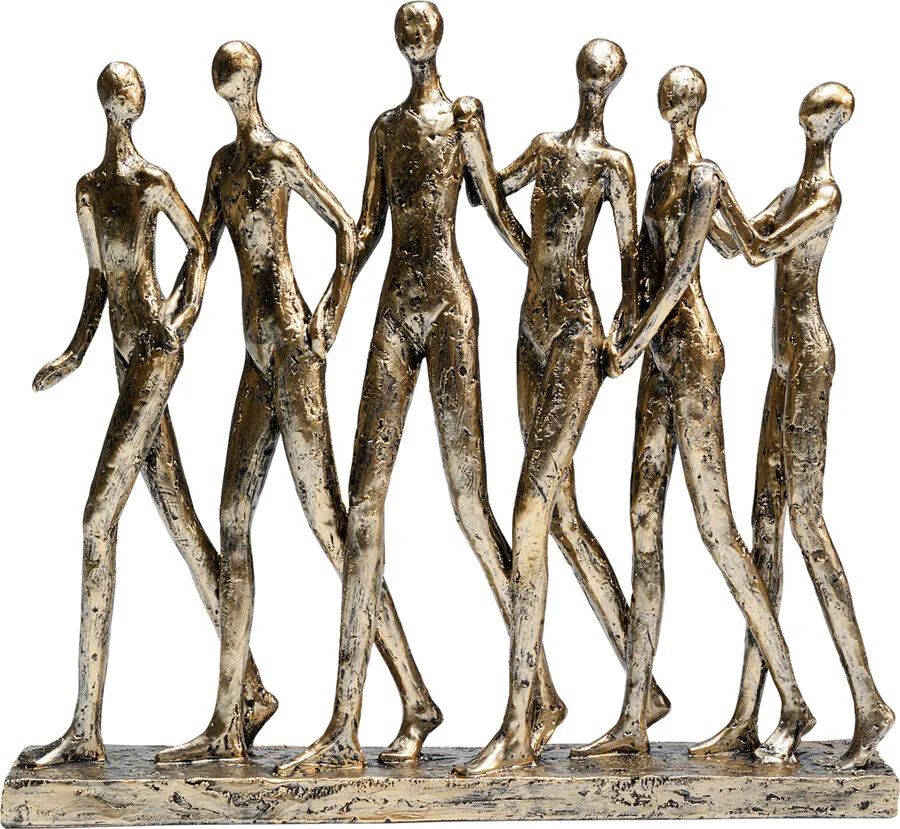 Figurka dekoracyjna HAND IN HAND 27 - antyczny złoty