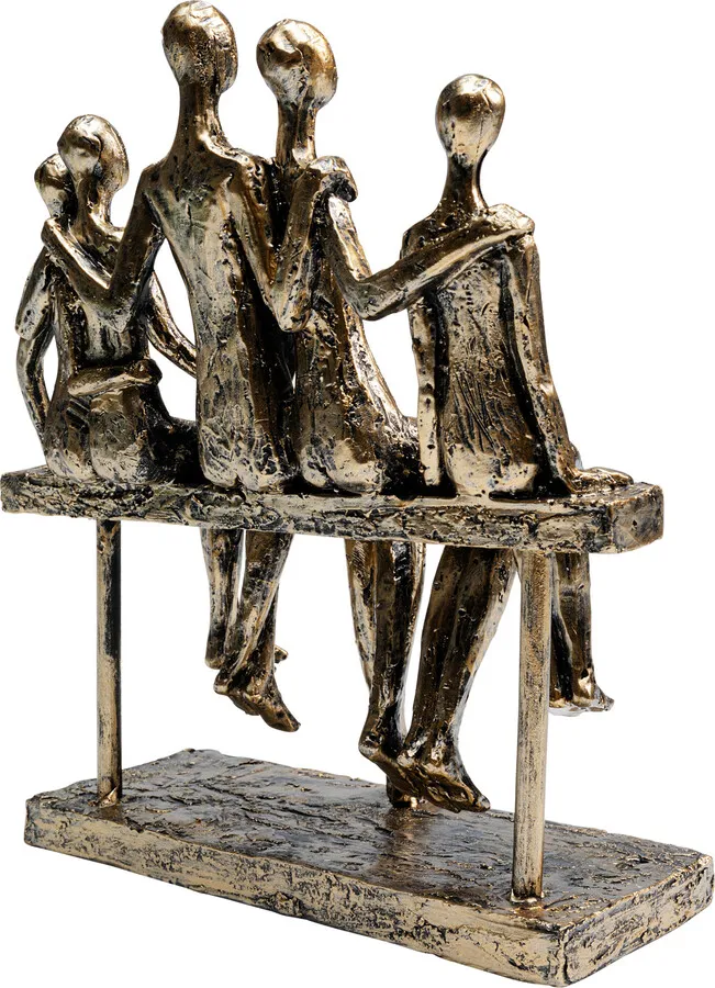 Figurka dekoracyjna SITTING BREAK 24 - antyczny złoty