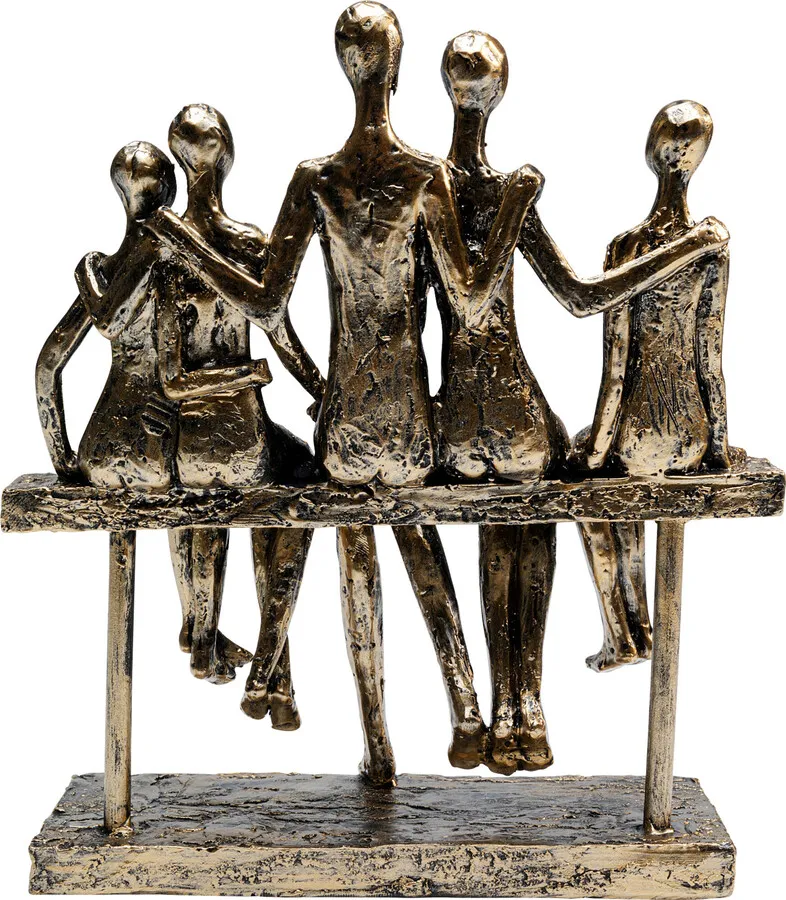 Figurka dekoracyjna SITTING BREAK 24 - antyczny złoty