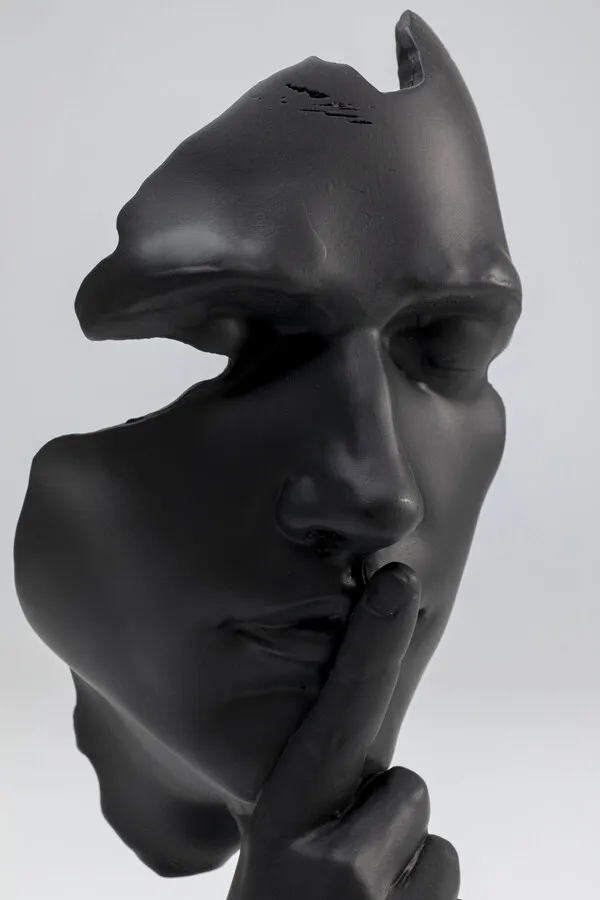 Dekoracja stojąca QUIET FACE - czarny