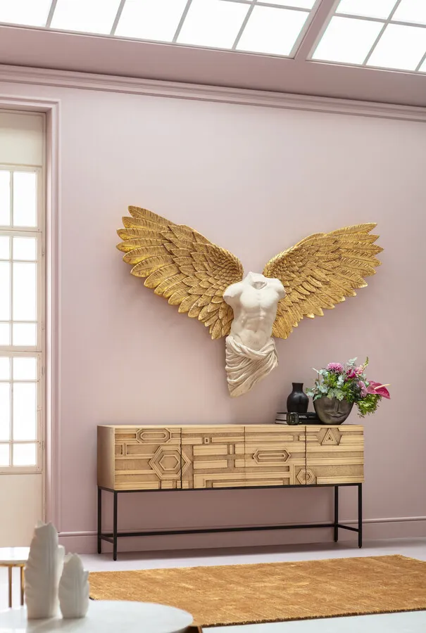 Dekoracja ścienna GUARDIAN ANGEL MALE 208x136 - beżowy/złoty