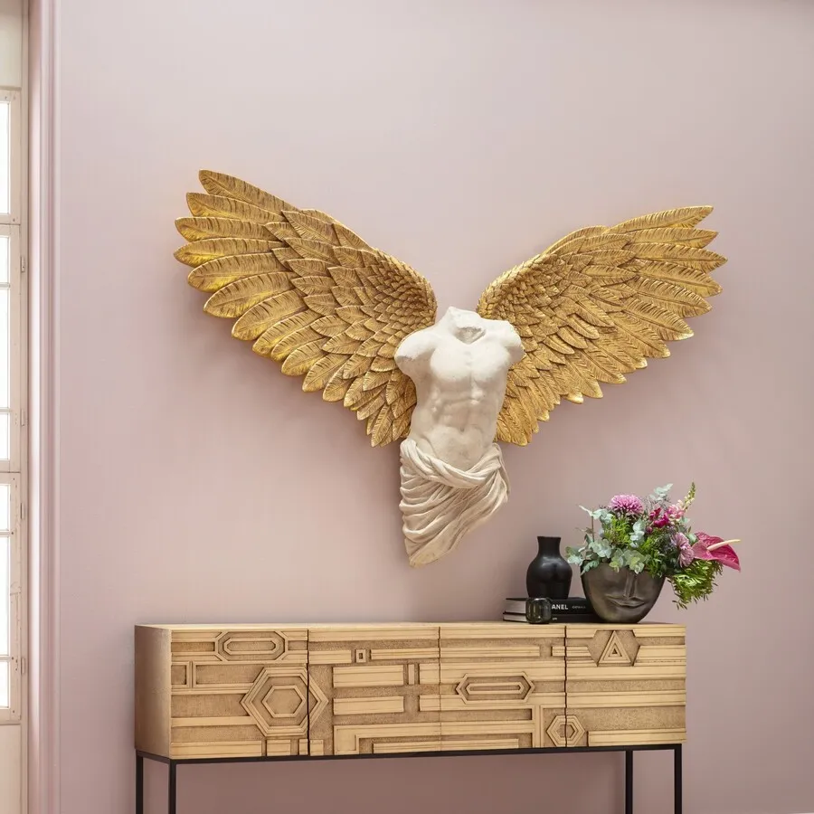 Dekoracja ścienna GUARDIAN ANGEL MALE 208x136 - beżowy/złoty