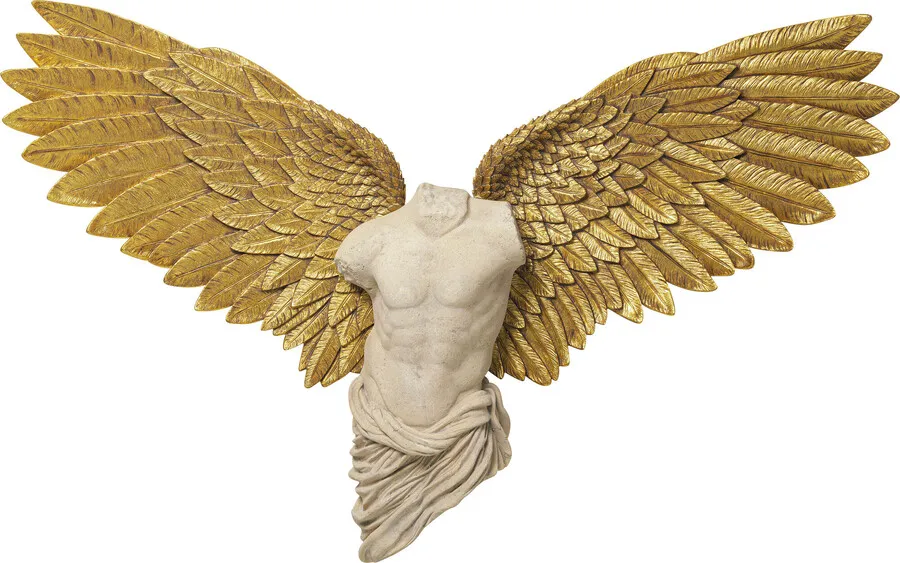 Dekoracja ścienna GUARDIAN ANGEL MALE 208x136 - beżowy/złoty