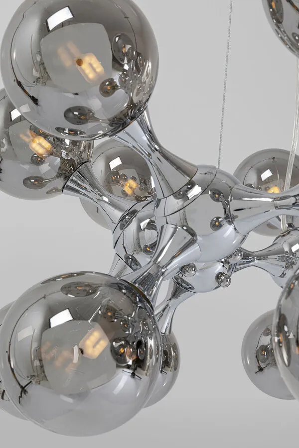 Lampa wisząca ATOMIC 74 - dymiony/srebrny