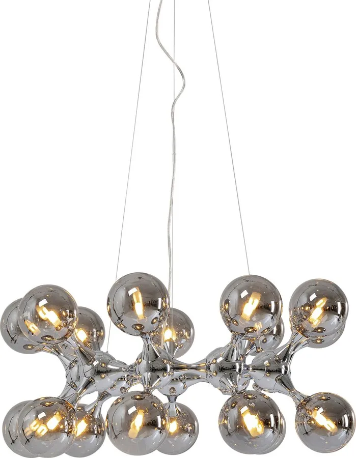 Lampa wisząca ATOMIC 74 - dymiony/srebrny