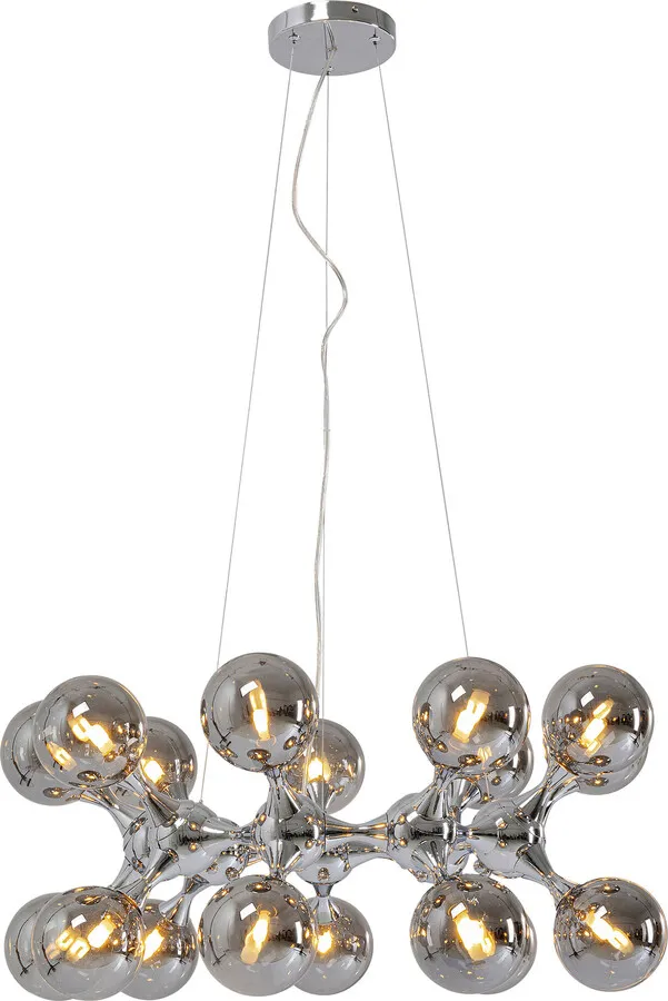 Lampa wisząca ATOMIC 74 - dymiony/srebrny