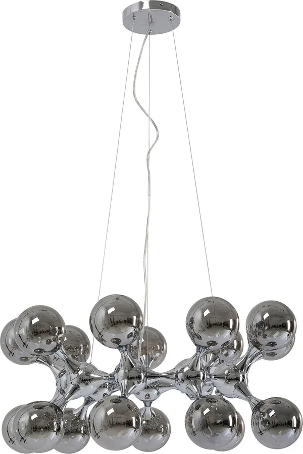 Lampa wisząca ATOMIC 74 - dymiony/srebrny