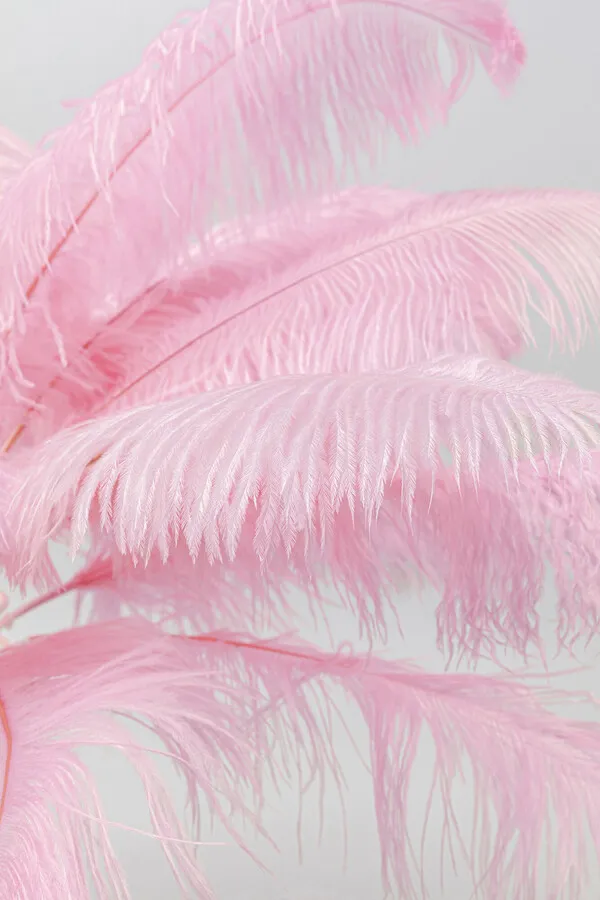 Lampa stołowa FEATHER PALM - różowy/złoty