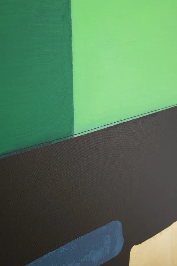 Obraz ABSTRACT SHAPES GREEN 73x143