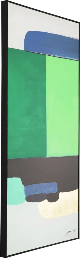 Obraz ABSTRACT SHAPES GREEN 73x143