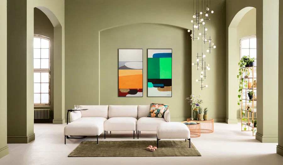 Obraz ABSTRACT SHAPES GREEN 73x143