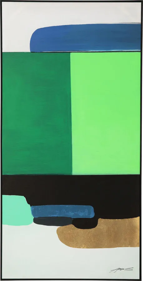Obraz ABSTRACT SHAPES GREEN 73x143