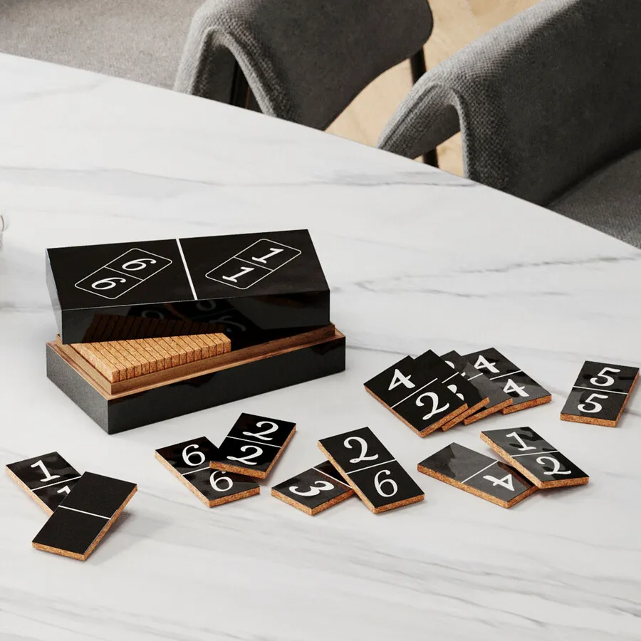 Gra DOMINO BLACK 24x7 - czarny