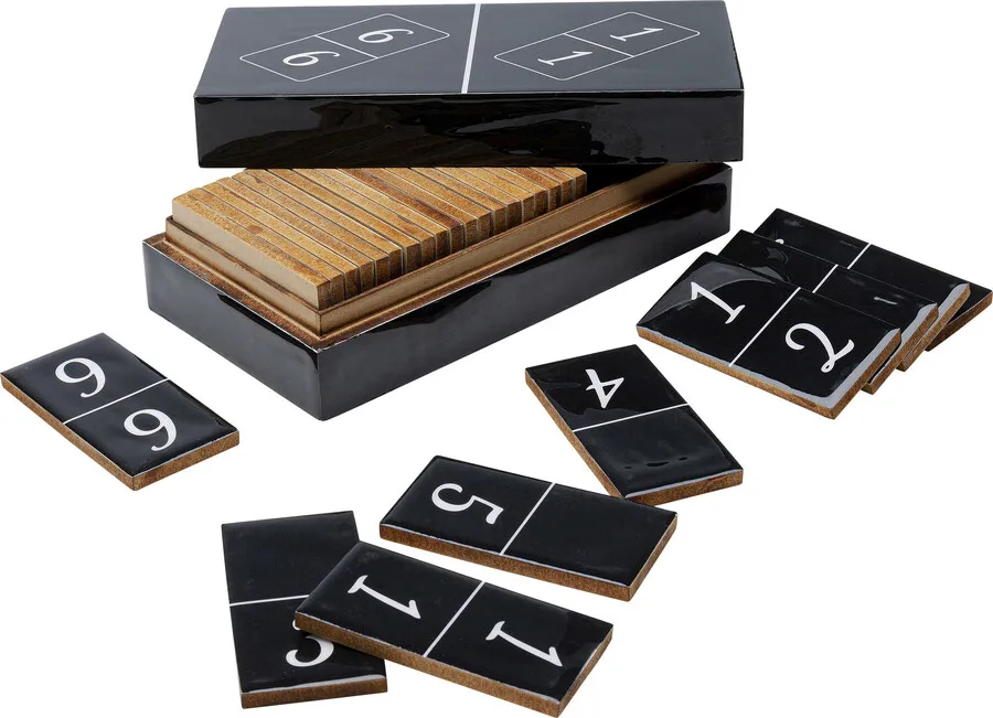 Gra DOMINO BLACK 24x7 - czarny