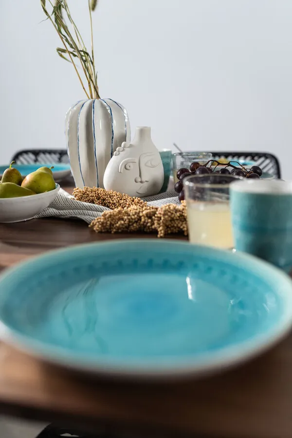 Wazon ceramiczny SPHERICAL FACE RIGHT 16 - beżowy