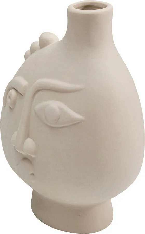 Wazon ceramiczny SPHERICAL FACE RIGHT 16 - beżowy