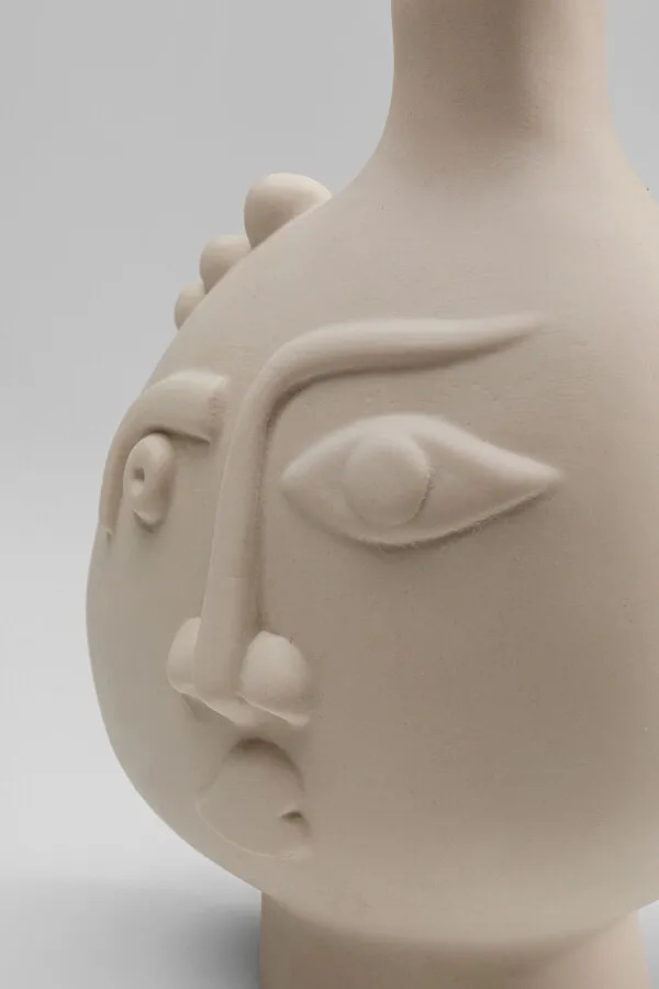 Wazon ceramiczny SPHERICAL FACE RIGHT 16 - beżowy