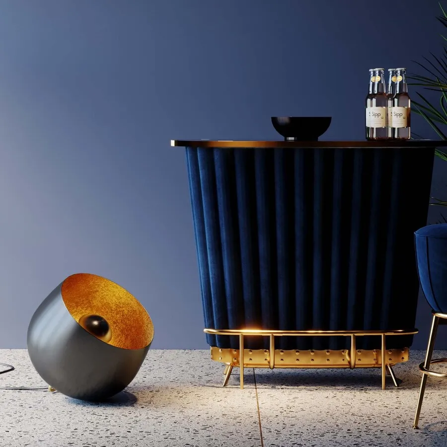 Lampa podłogowa APOLLON SMOOTH 50 - czarny