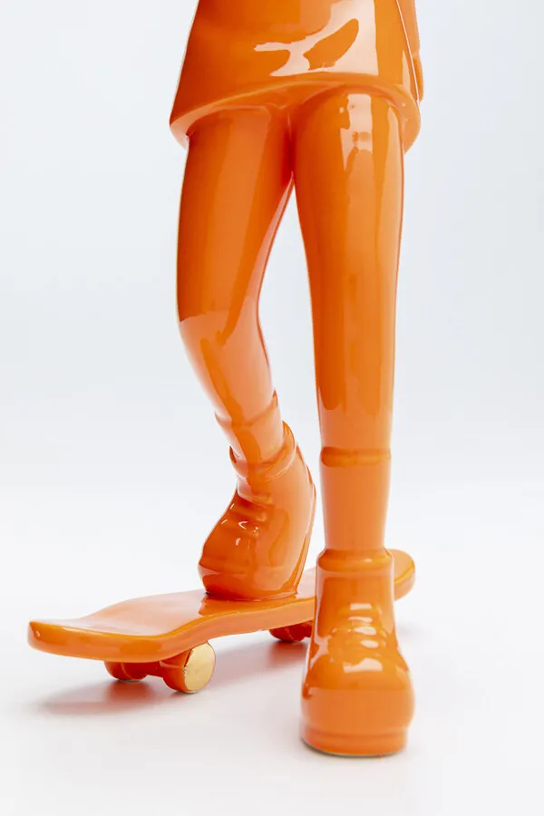 Figurka dekoracyjna SKATING ASTRONAUT 33 - pomarańczowy