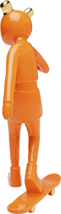 Figurka dekoracyjna SKATING ASTRONAUT 33 - pomarańczowy