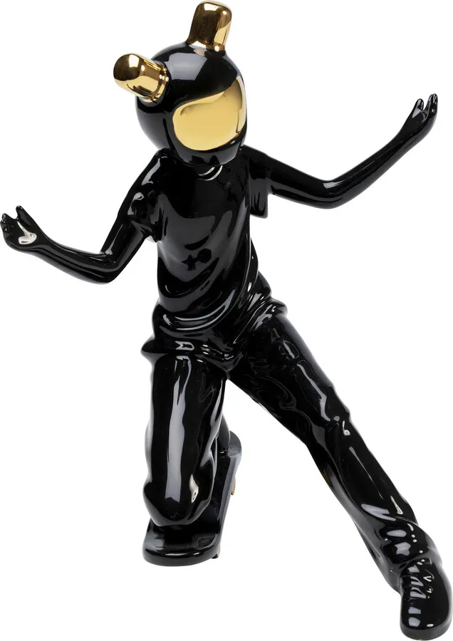 Figurka dekoracyjna SKATING ASTRONAUT 21 - czarny