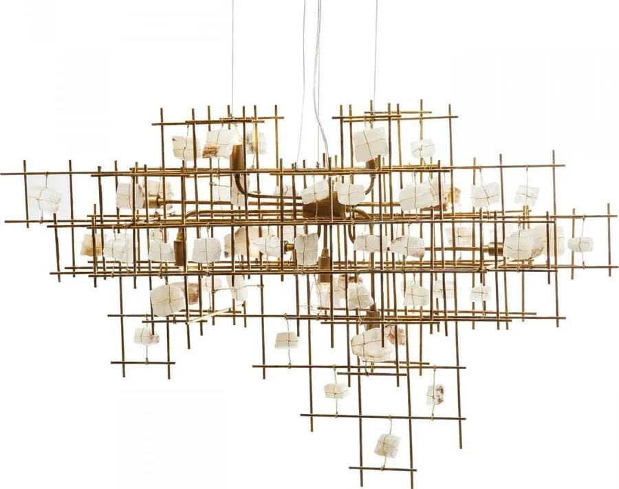 Lampa wisząca STONE MOBILE - złoty