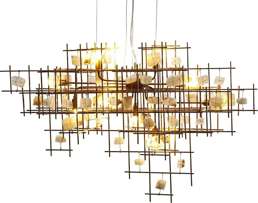 Lampa wisząca STONE MOBILE - złoty