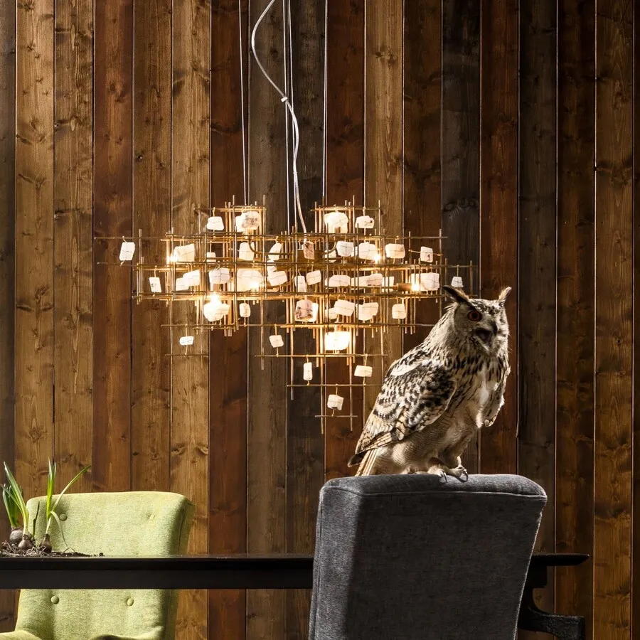 Lampa wisząca STONE MOBILE - złoty