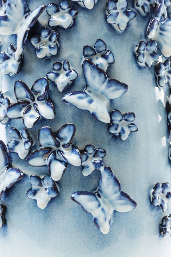 Wazon dekoracyjny BUTTERFLIES LIGHTBLUE 50 - jasnoniebieski