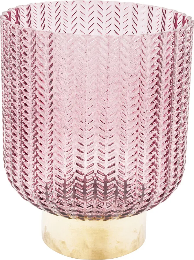 Wazon szklany BARFLY BERRY 24 - różowy/złoty