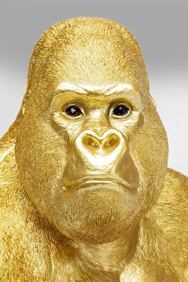 Dekoracja stojąca MONKEY GORILLA SIDE XL - złoty