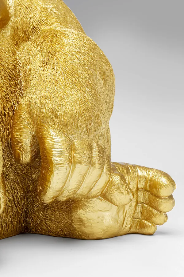 Dekoracja stojąca MONKEY GORILLA SIDE XL - złoty
